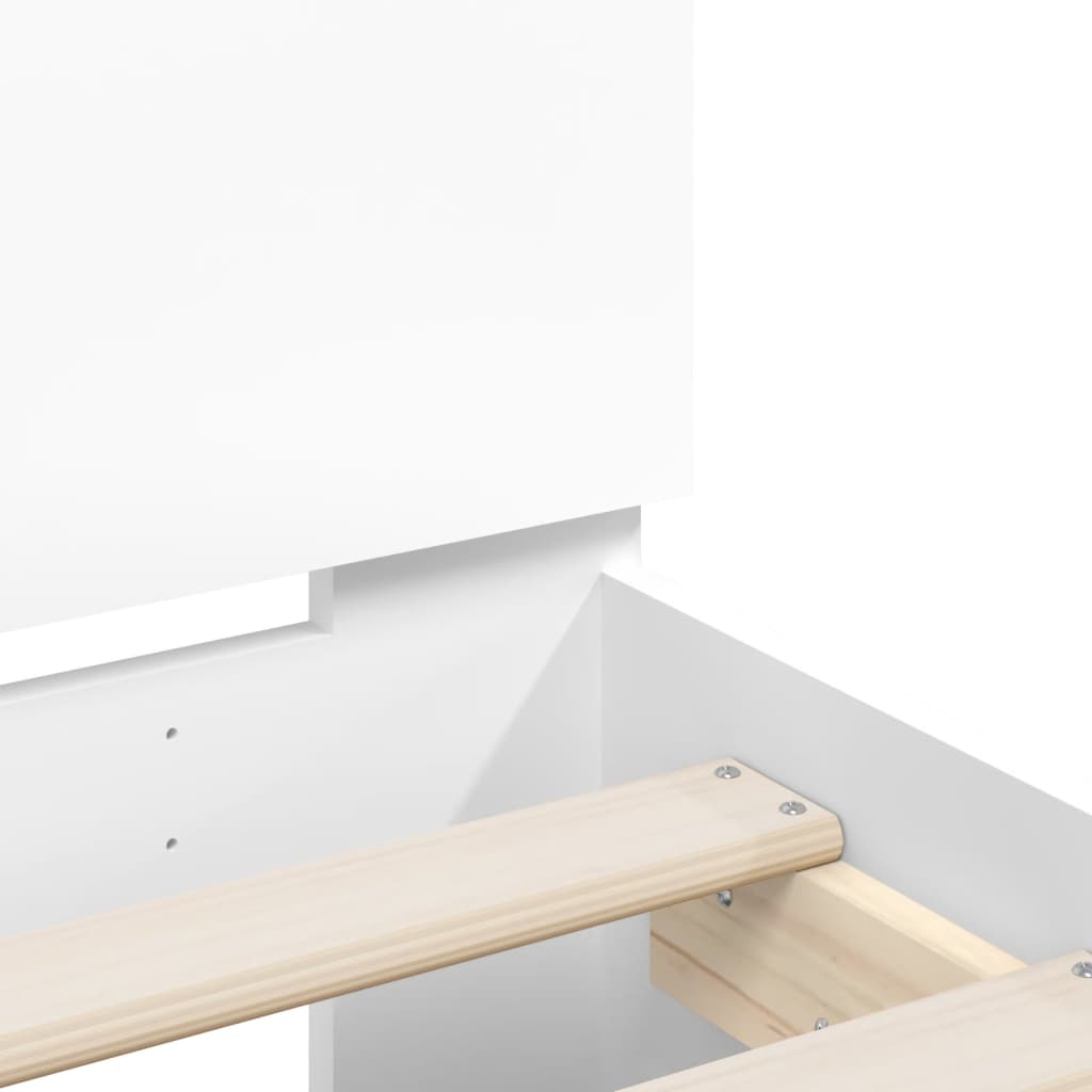 Bed frame with headboard white 90x190 cm wood material