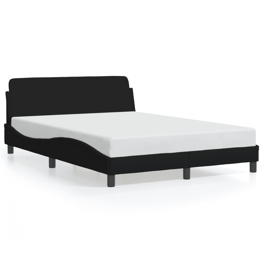 Bed frame without mattress Black 120x200 cm fabric