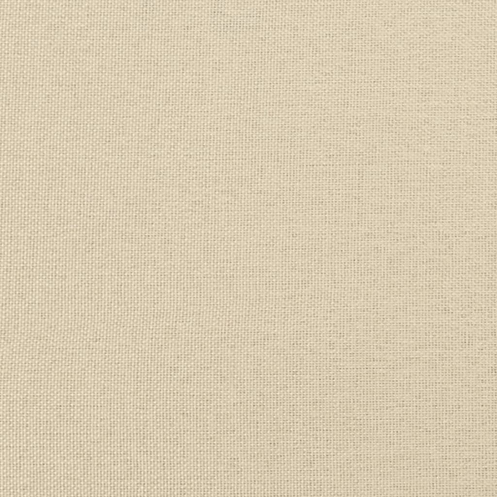 Bettgestell ohne Matratze Creme 160x200 cm Stoff