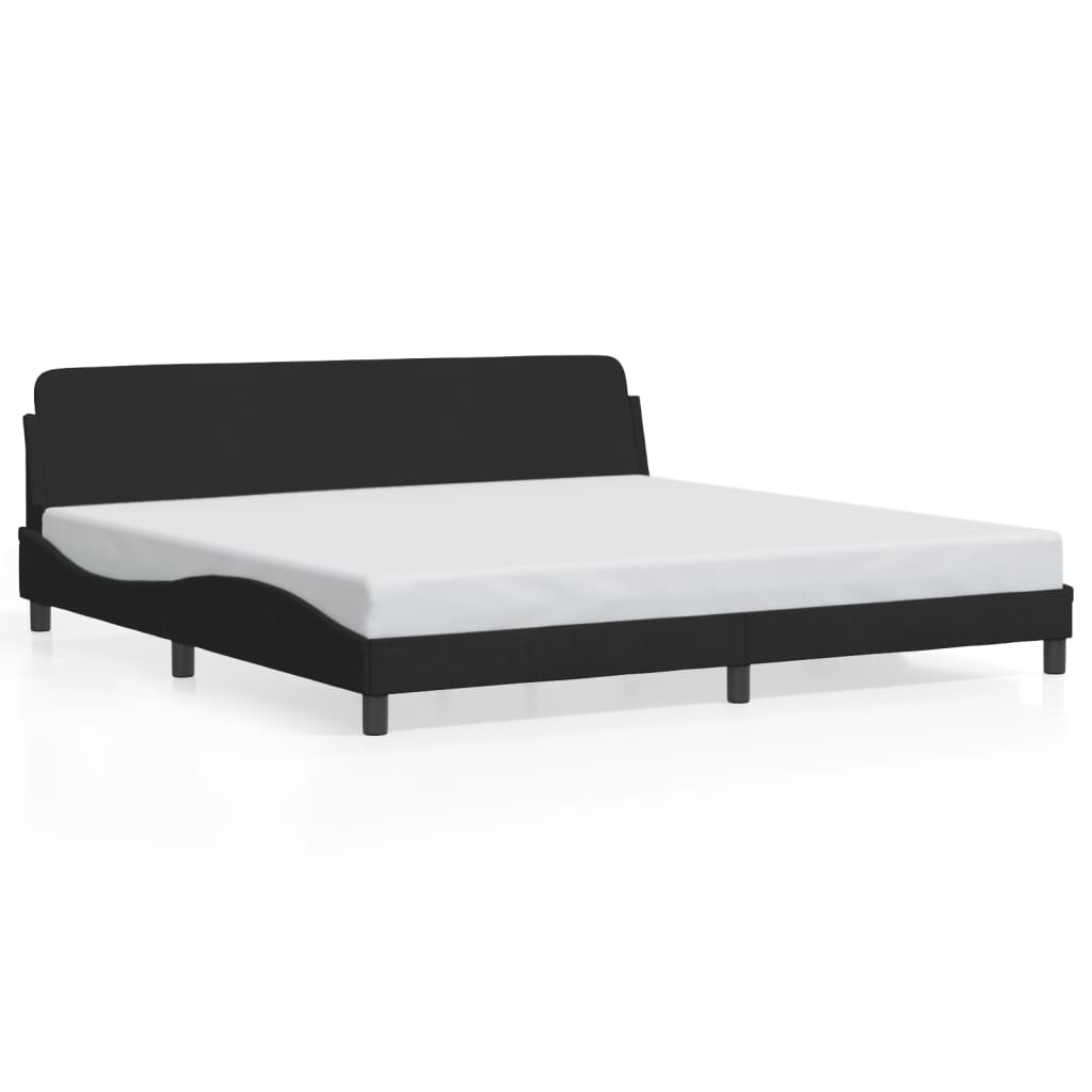 Bed frame without mattress Black 200x200 cm Velvet