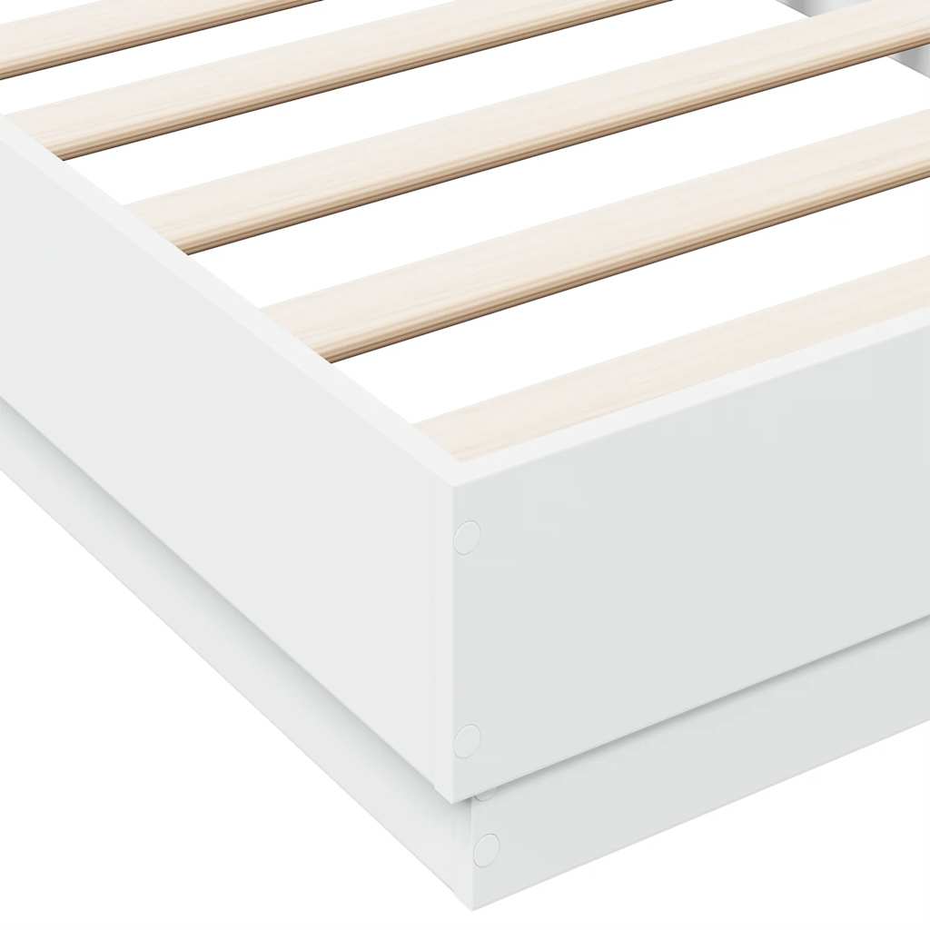 Bed frame white 90x190 cm wood material