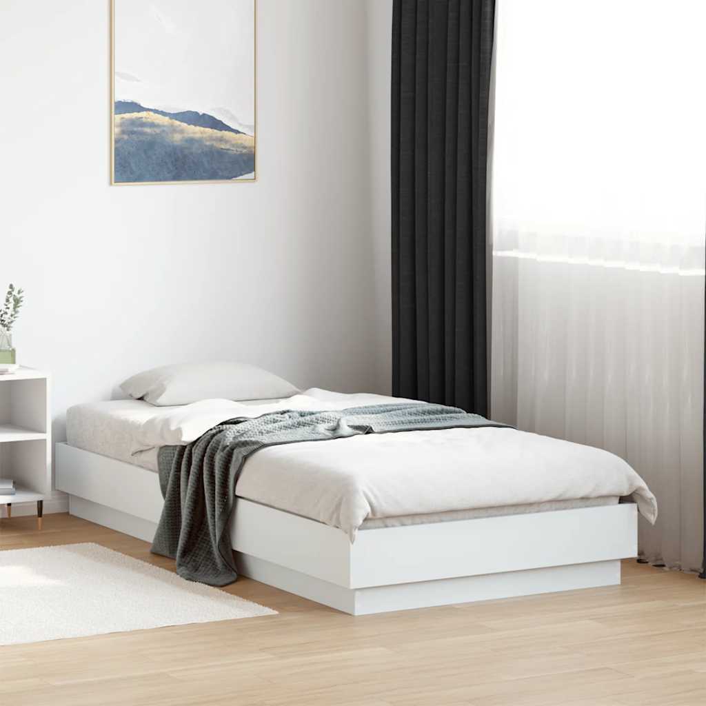 Bed frame white 90x190 cm wood material