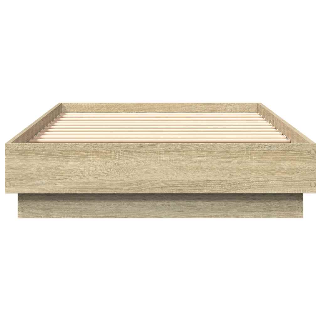 Bed frame without mattress Sonoma oak 90x190 cm wood material