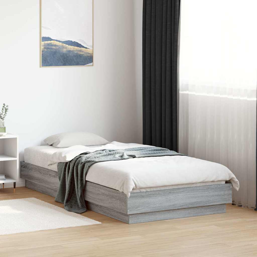 Bed frame Grey Sonoma 90x190 cm wood material