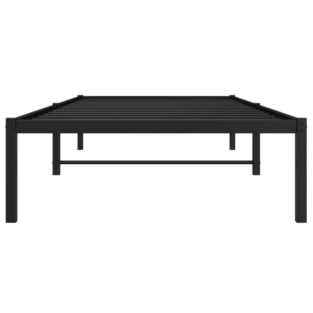 Bed frame metal black 90x200 cm