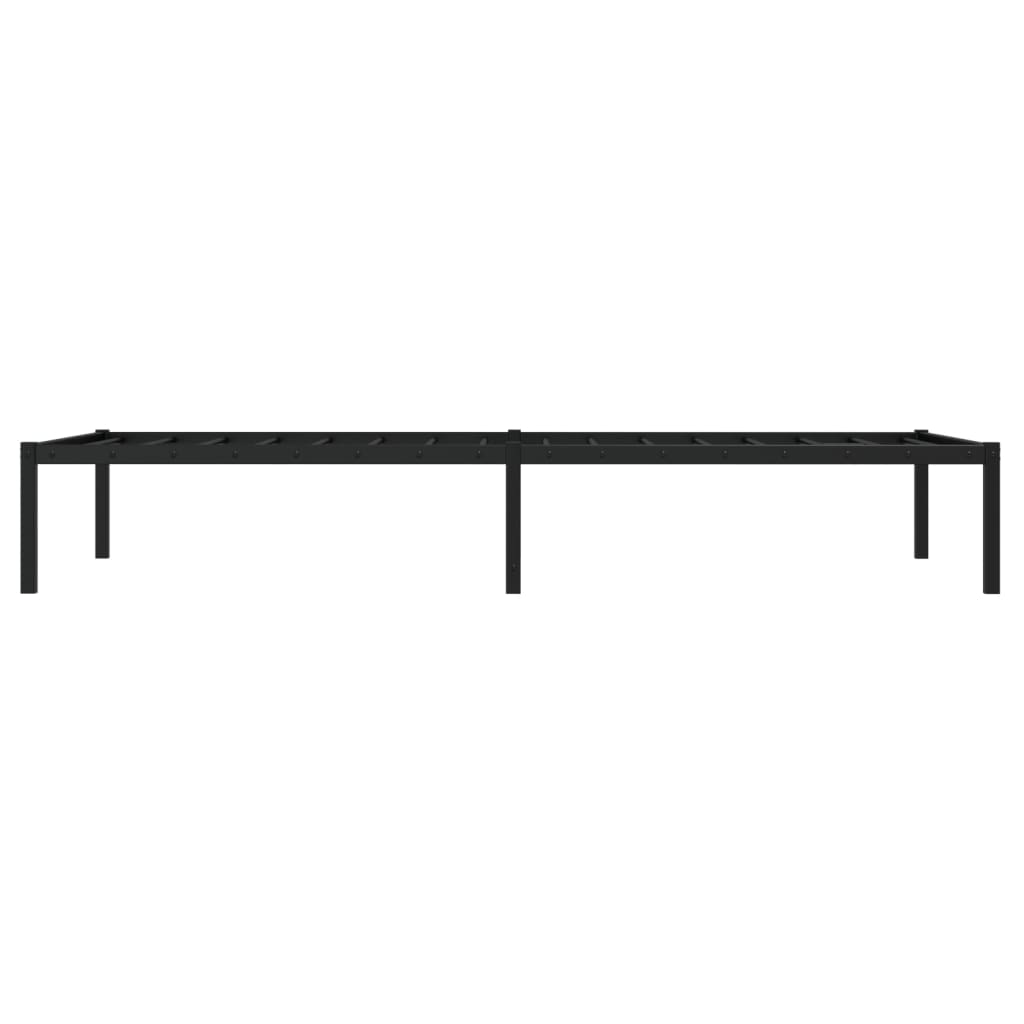 Bed frame metal black 90x200 cm