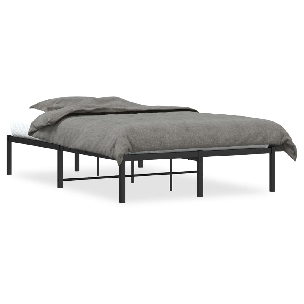 Bed frame metal black 120x200 cm