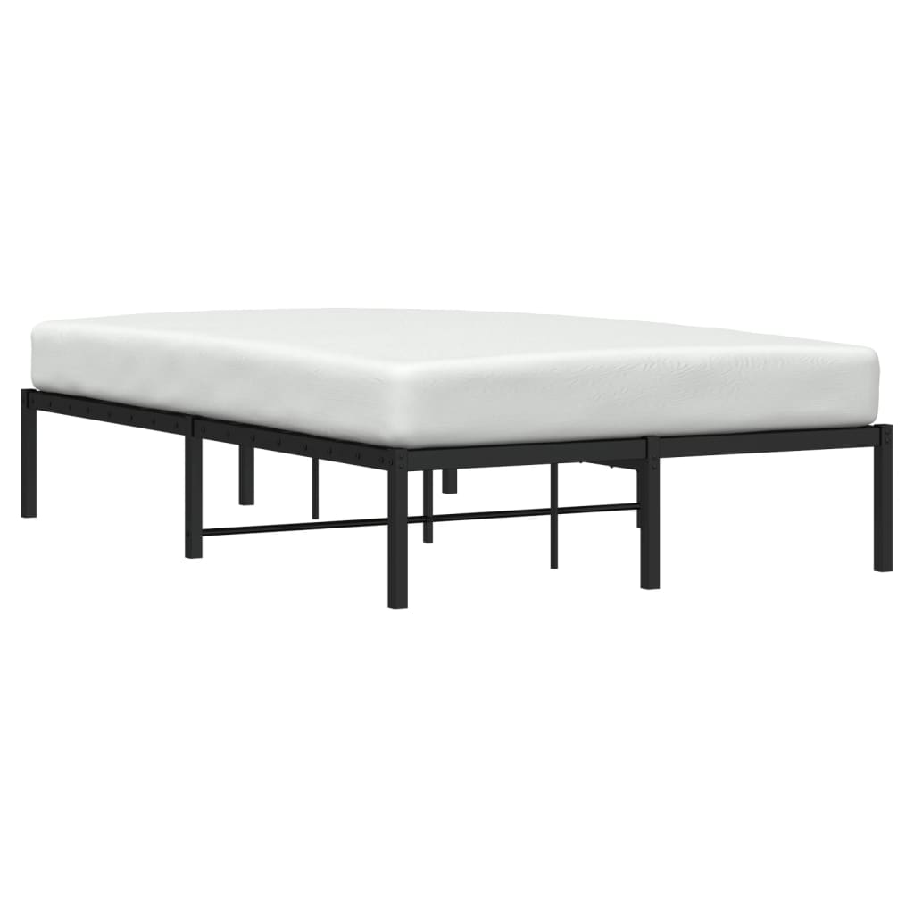 Bed frame metal black 120x200 cm