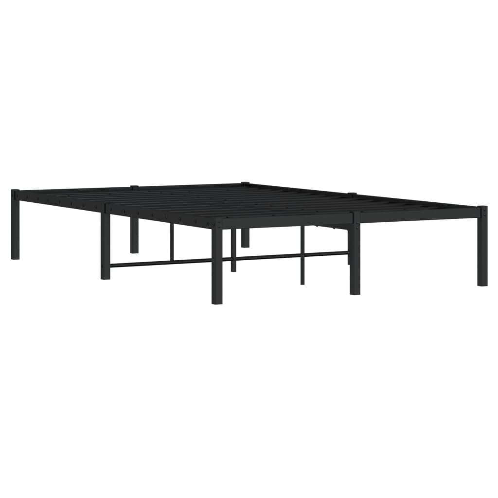 Bed frame metal black 120x200 cm