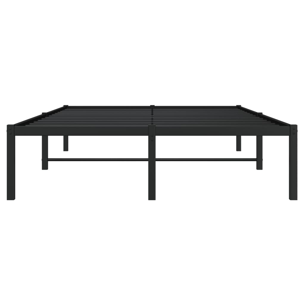 Bed frame metal black 120x200 cm