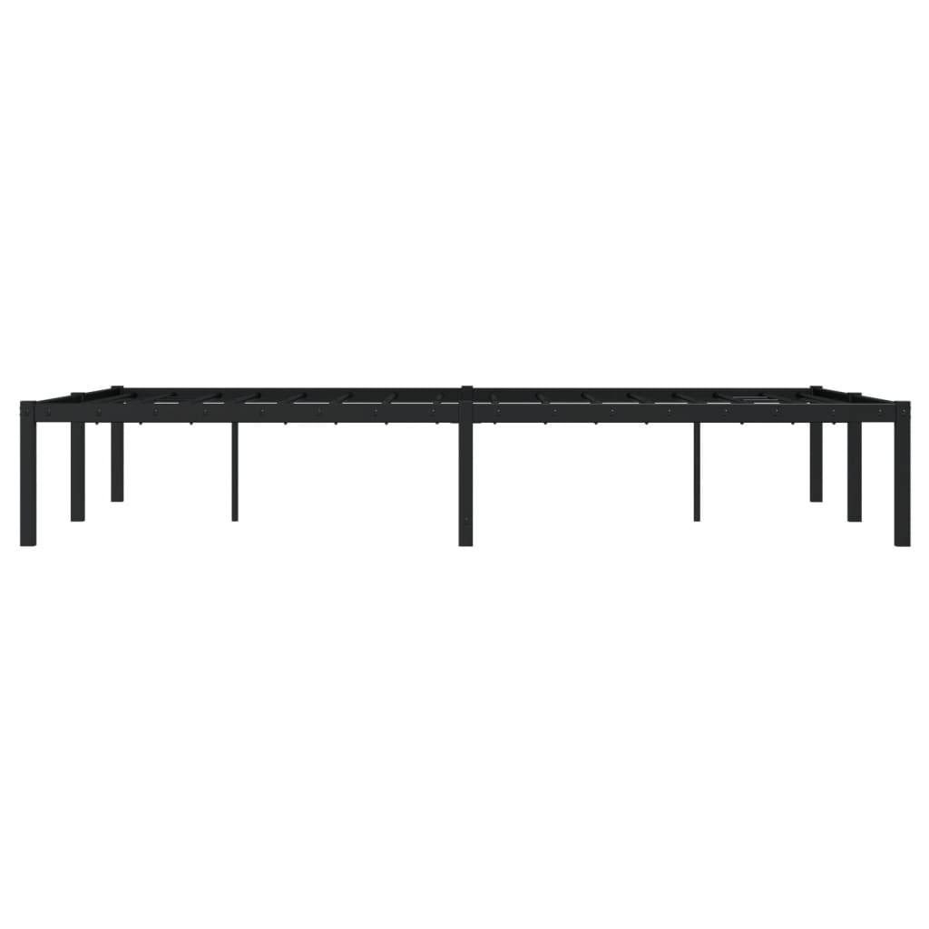 Bed frame metal black 120x200 cm