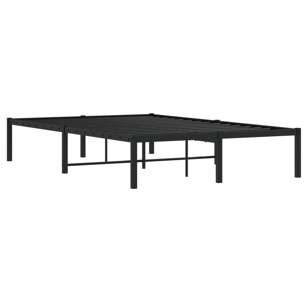 Bed frame metal black 120x200 cm