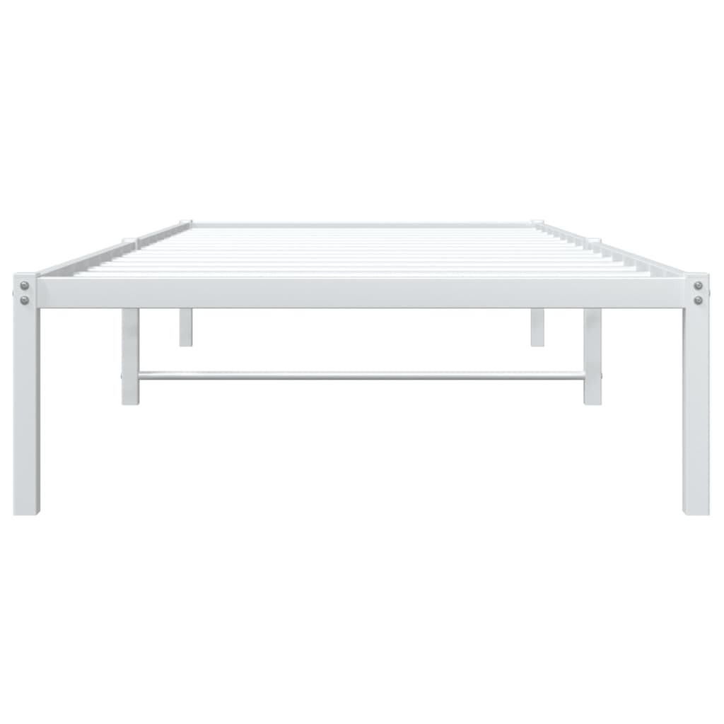 Bed frame metal white 90x190 cm