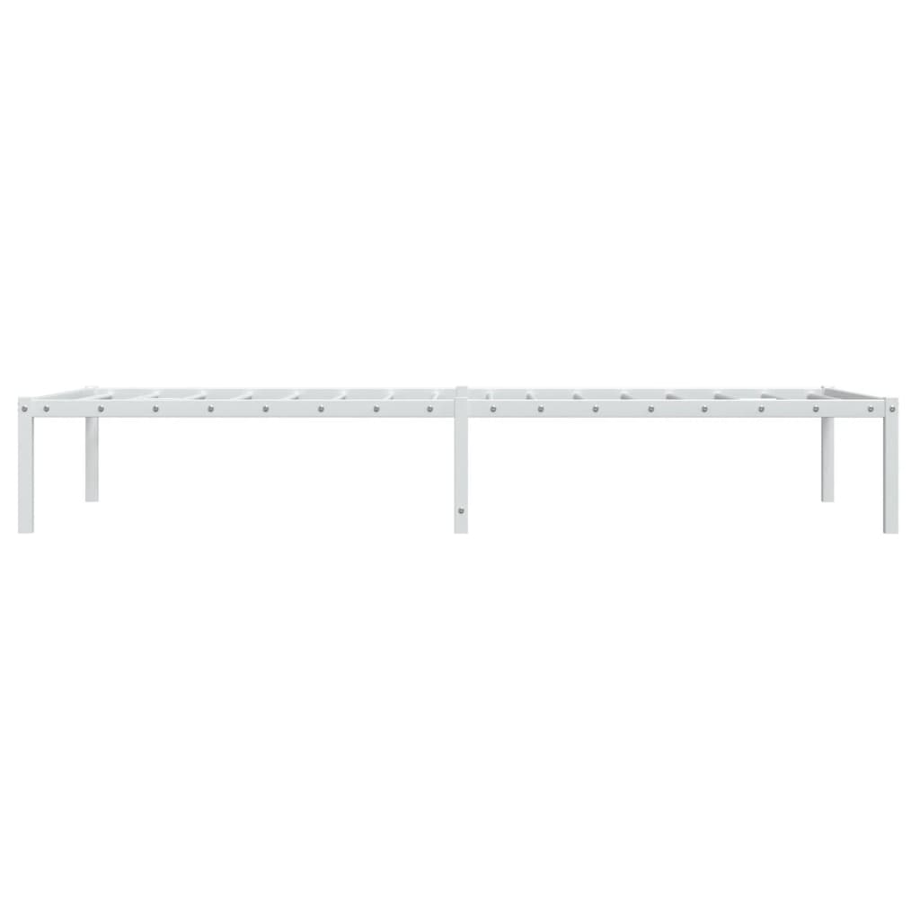 Bed frame metal white 90x190 cm