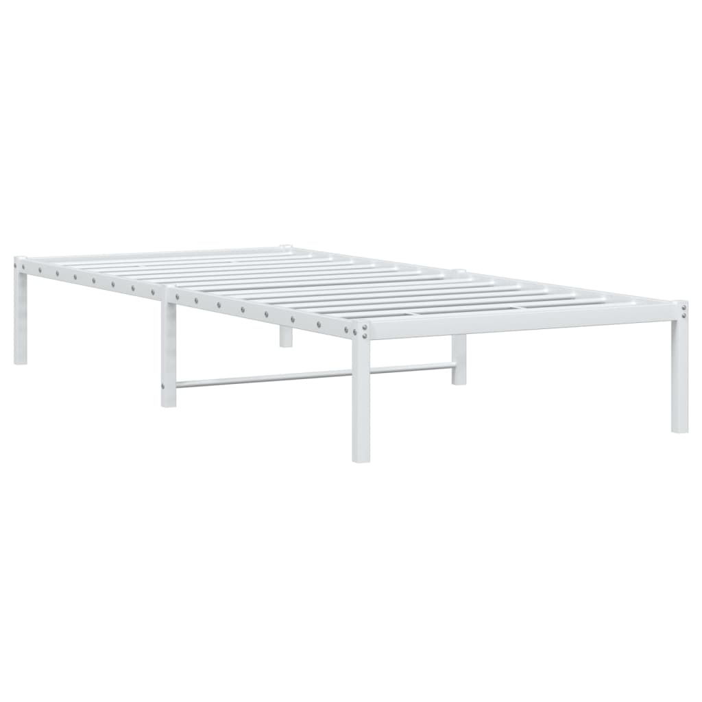 Bed frame metal white 90x200 cm