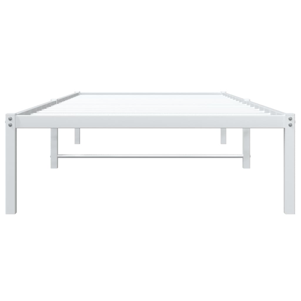 Bed frame metal white 90x200 cm