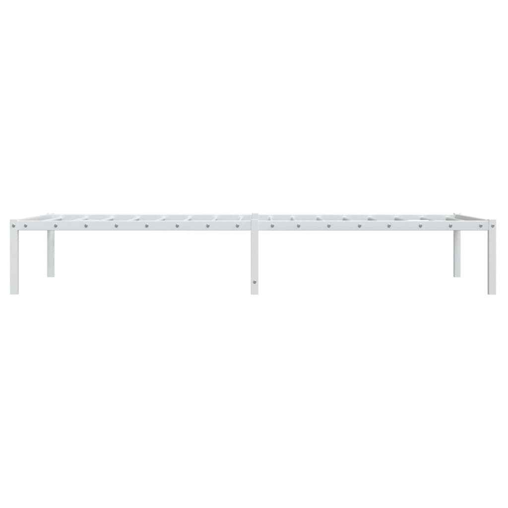 Bed frame metal white 90x200 cm