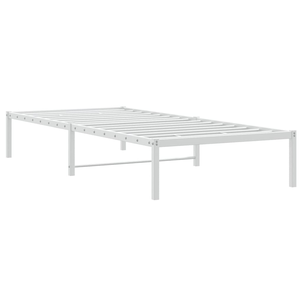 Bed frame metal white 90x200 cm