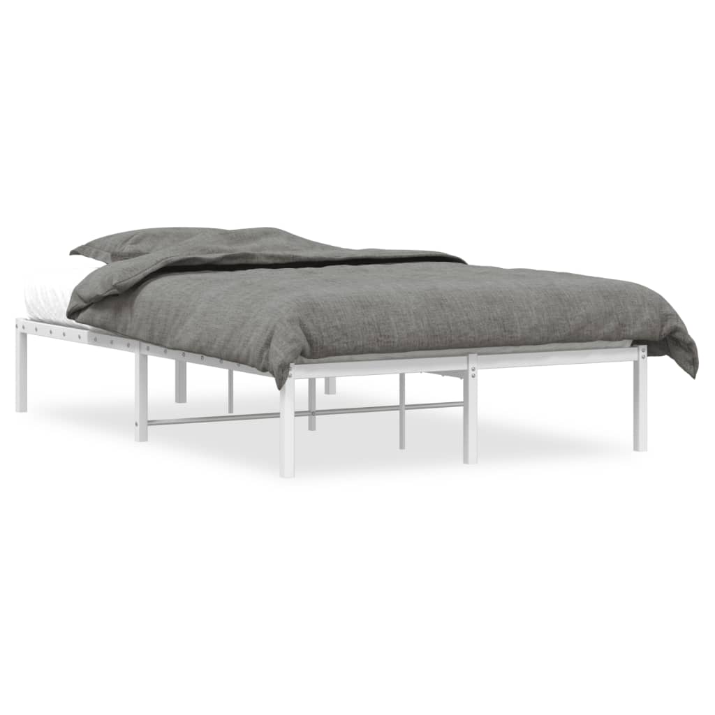 Bed frame metal white 120x190 cm