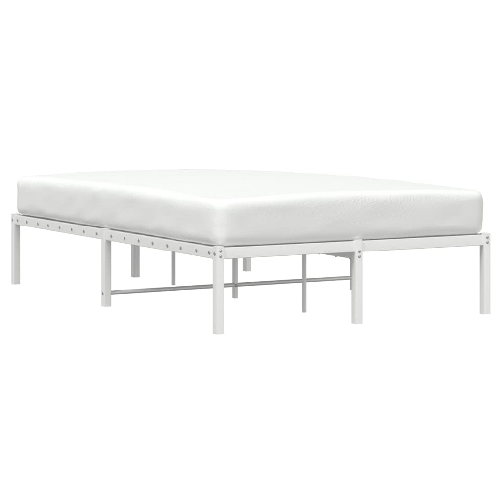 Bed frame metal white 120x190 cm