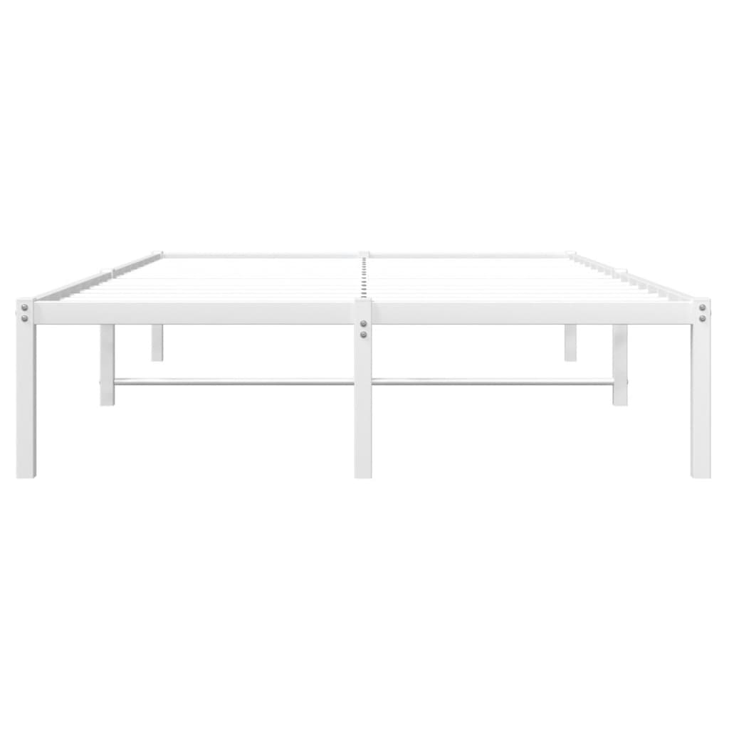 Bed frame metal white 120x190 cm