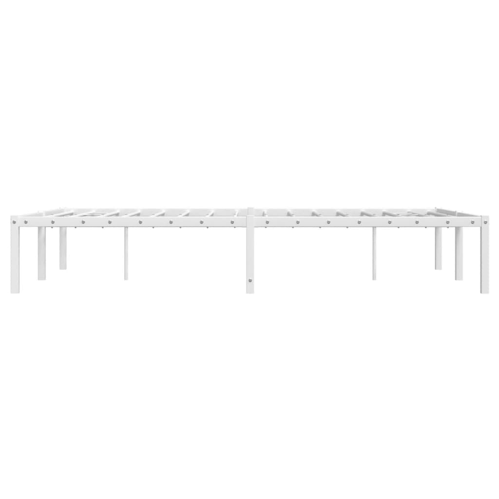 Bed frame metal white 120x190 cm