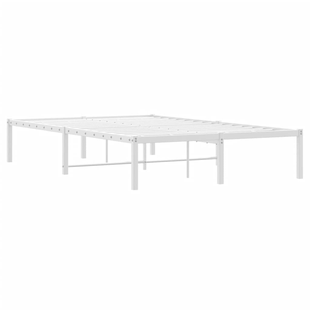 Bed frame metal white 120x190 cm