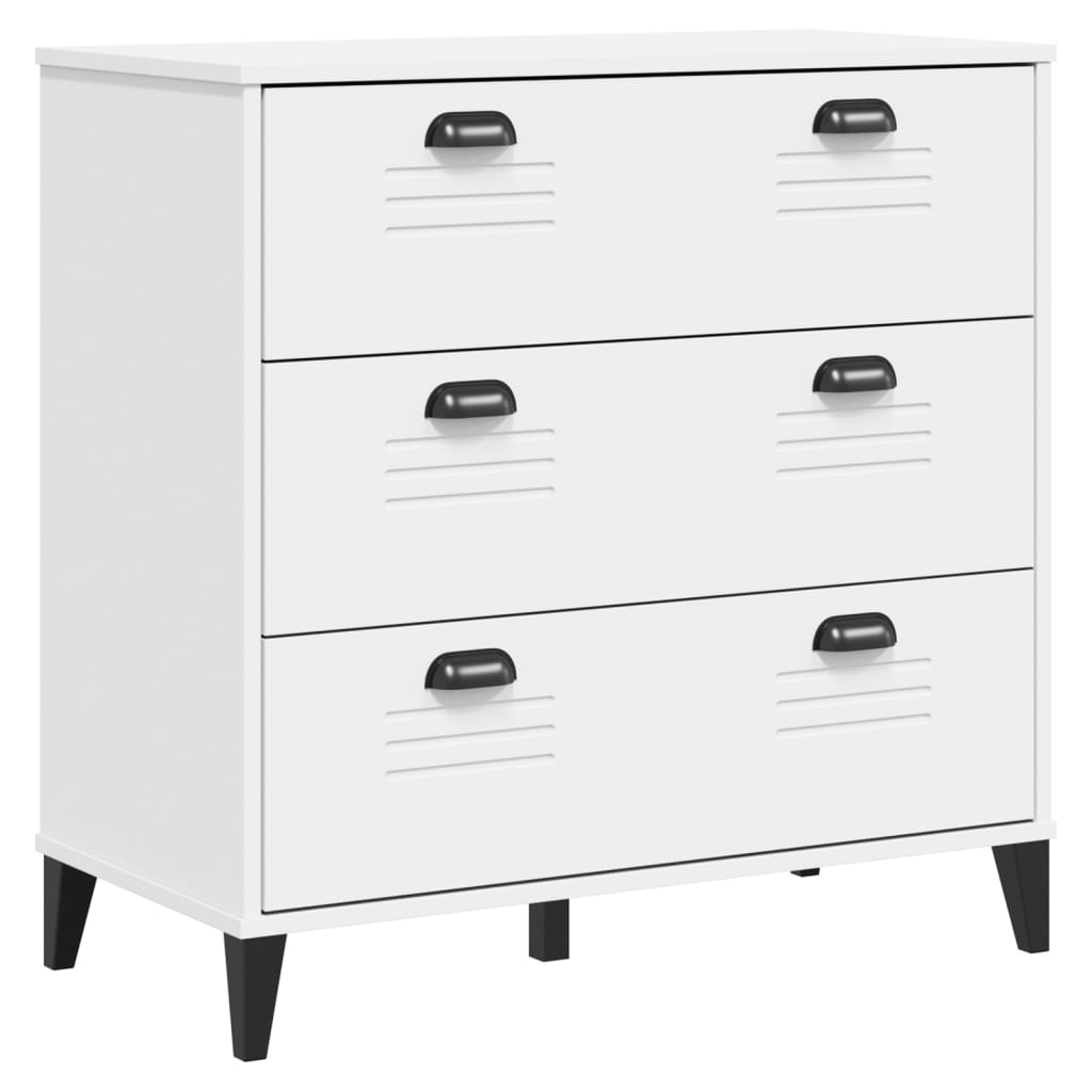 VIKEN Chest of Drawers White Wood Material