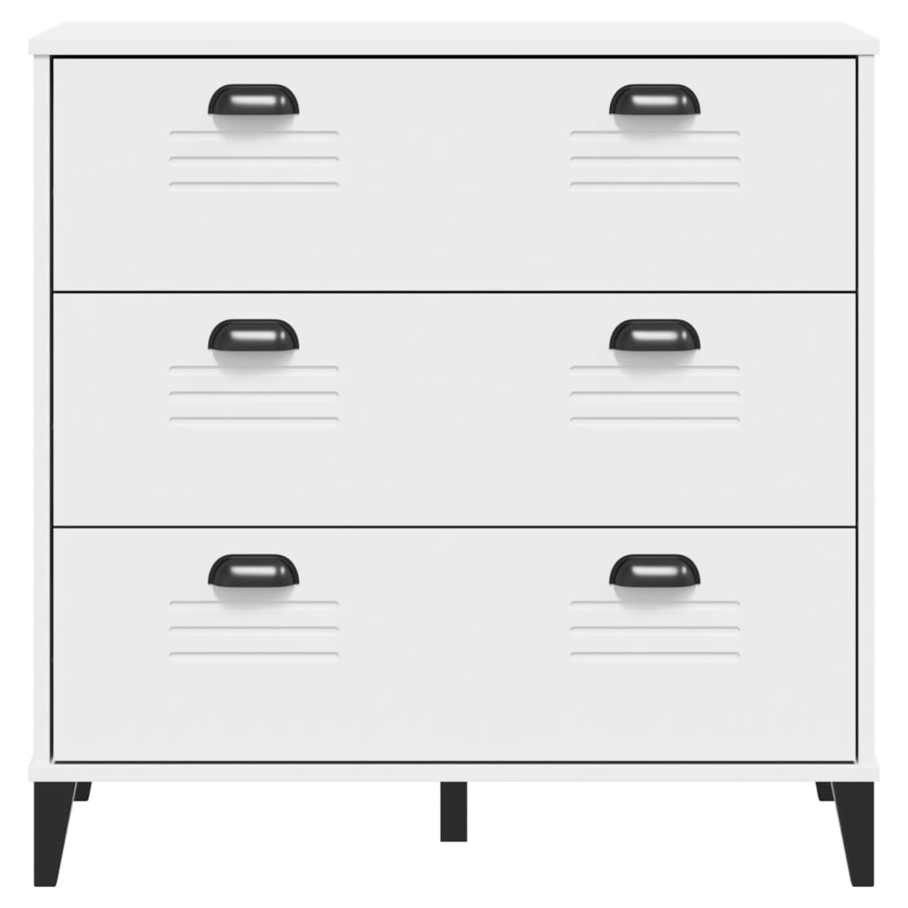 VIKEN Chest of Drawers White Wood Material