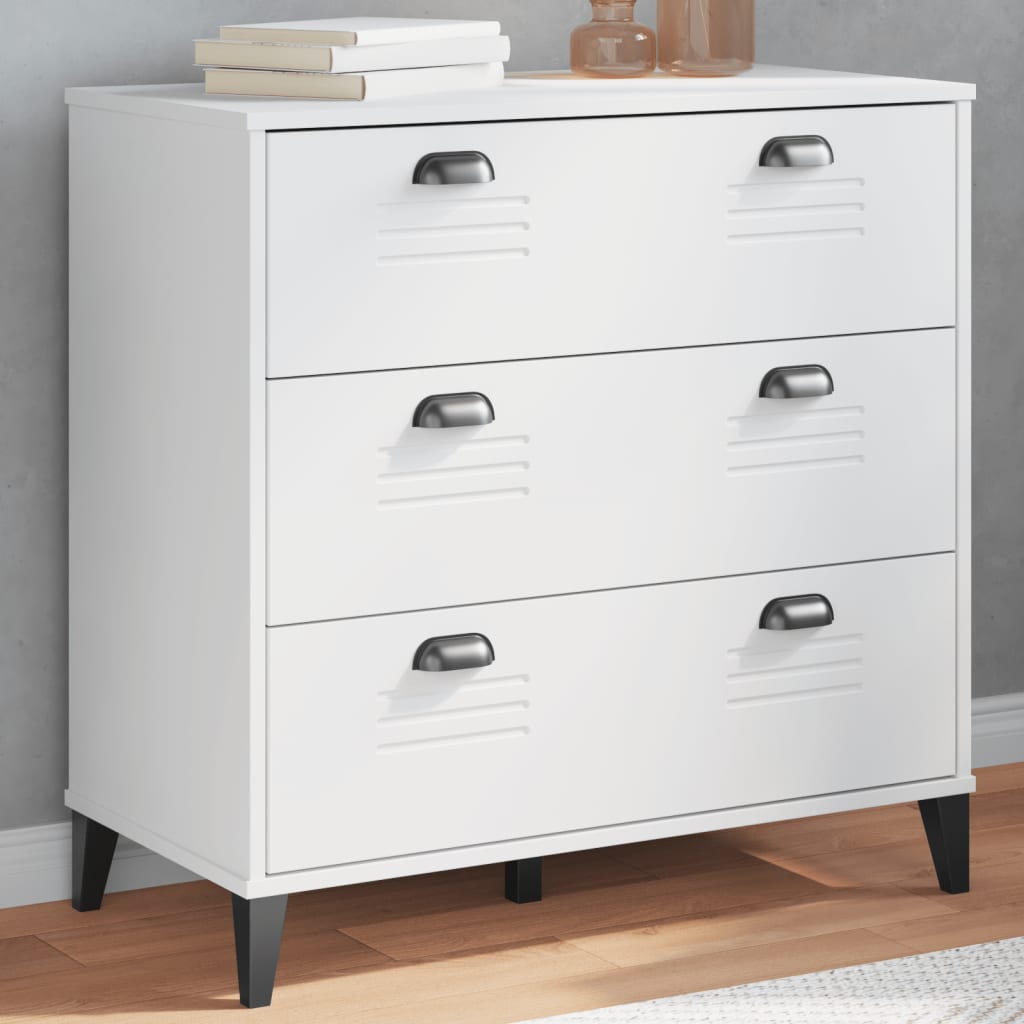 VIKEN Chest of Drawers White Wood Material