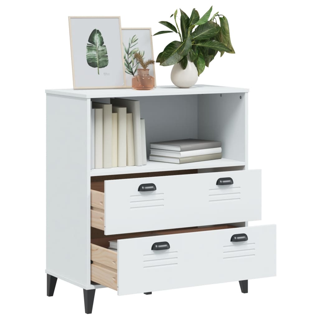 Bookcase VIKEN White 80x40x90 cm Wood Material