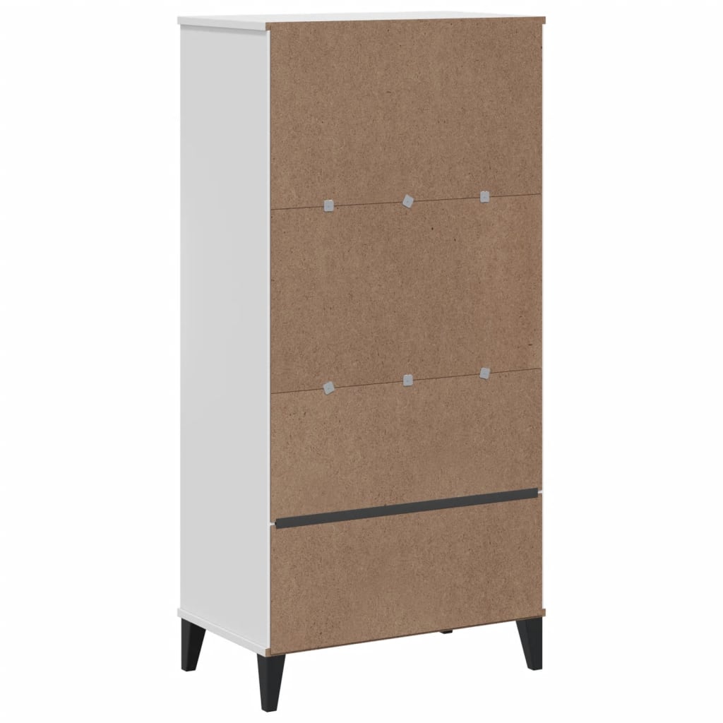 Bücherschrank VIKEN Weiß 60x35x123 cm Holzwerkstoff