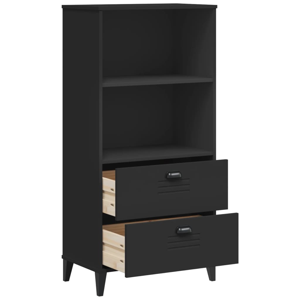 Bücherschrank VIKEN Schwarz 60x35x123 cm Holzwerkstoff