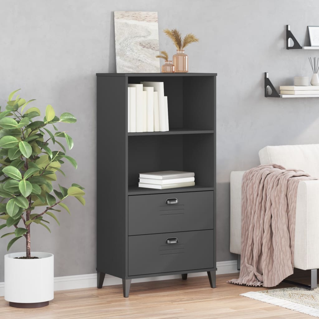 Bookcase VIKEN Anthracite 60x35x123 cm Wood material