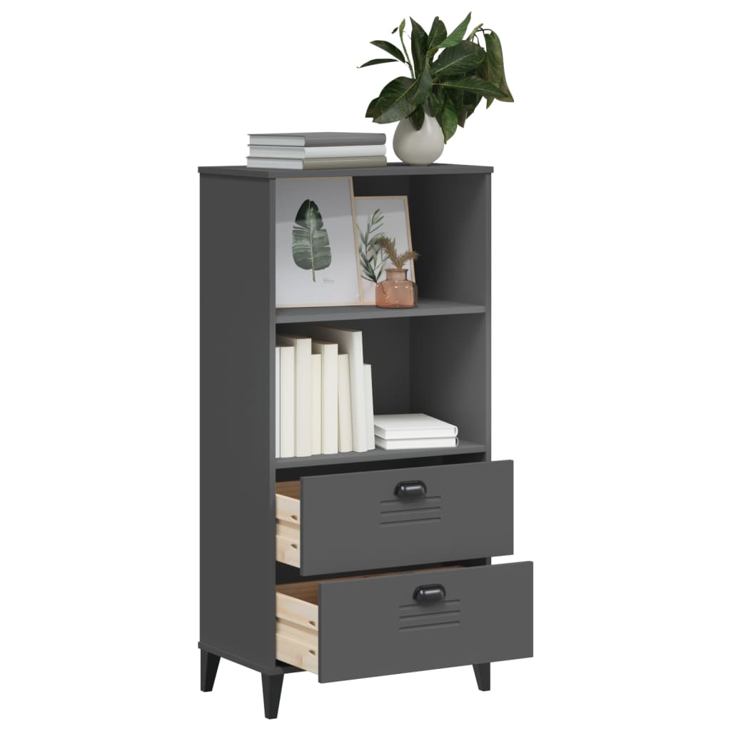 Bookcase VIKEN Anthracite 60x35x123 cm Wood material