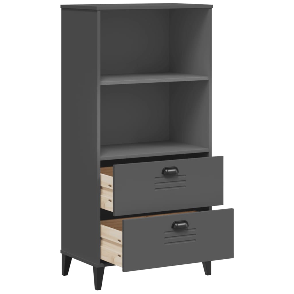 Bookcase VIKEN Anthracite 60x35x123 cm Wood material