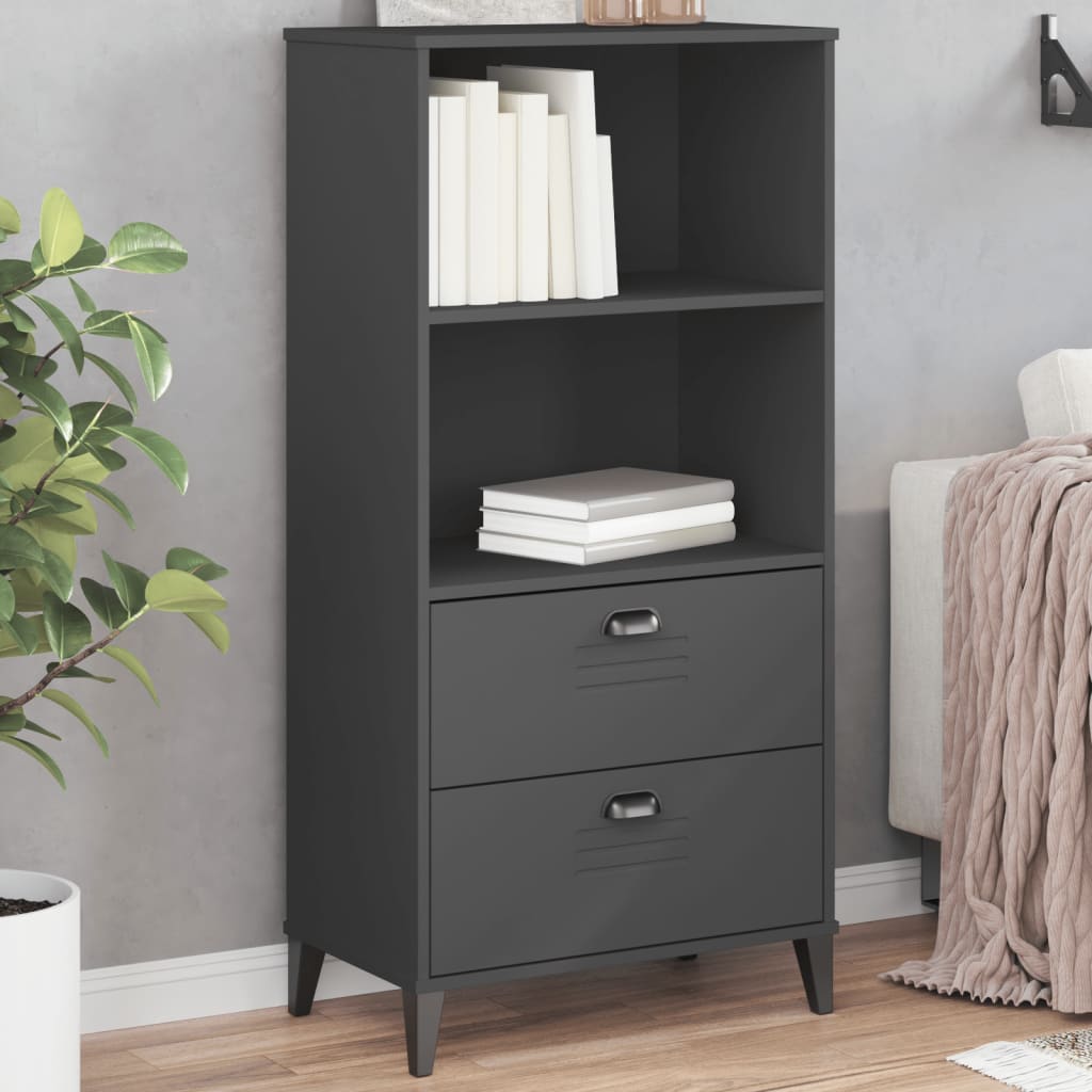 Bookcase VIKEN Anthracite 60x35x123 cm Wood material