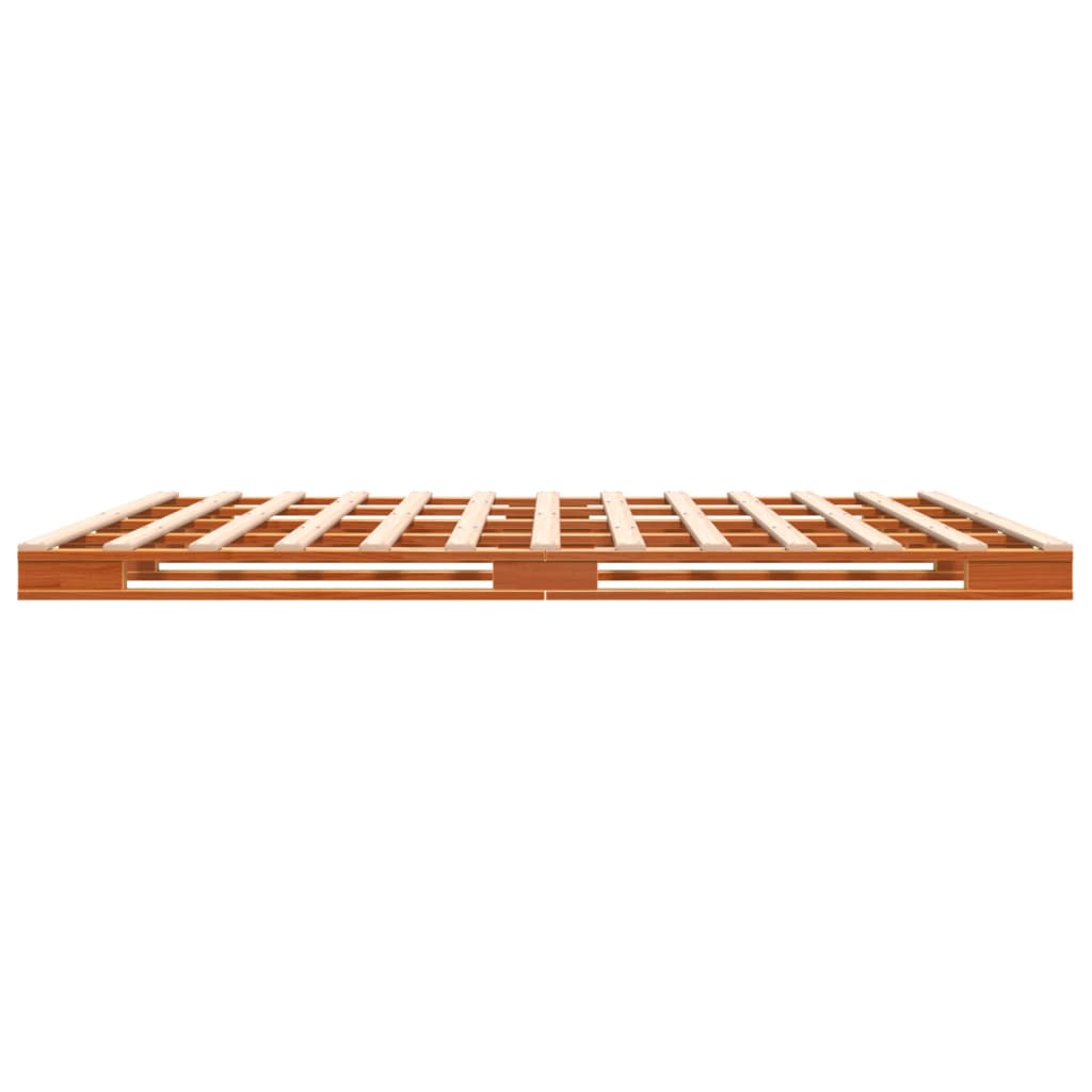 Pallet bed wax brown 180x200 cm solid pine wood