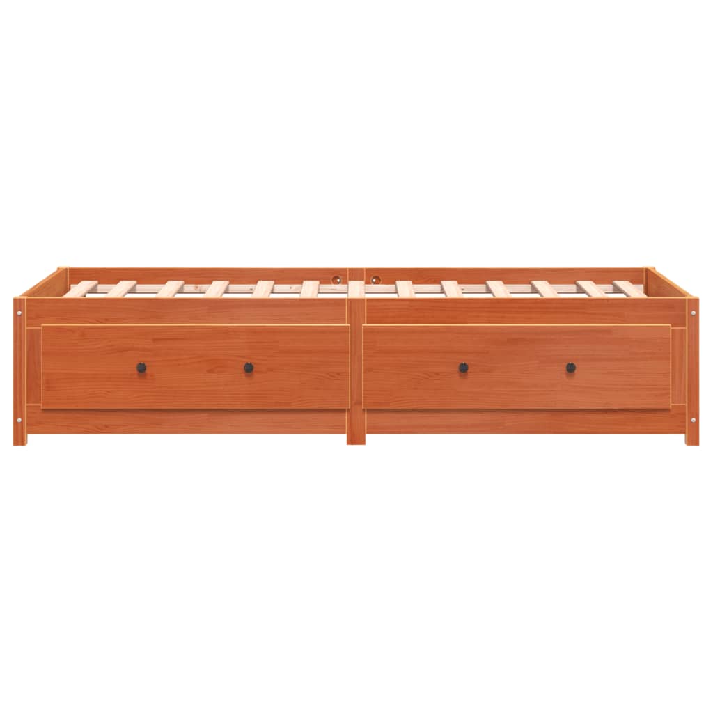 Daybed without mattress wax brown 80x200 cm solid pine wood