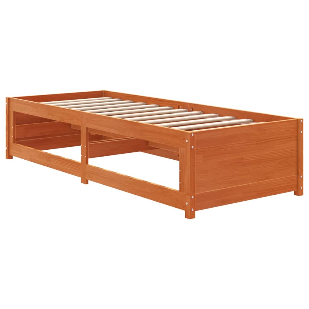 Daybed without mattress wax brown 80x200 cm solid pine wood