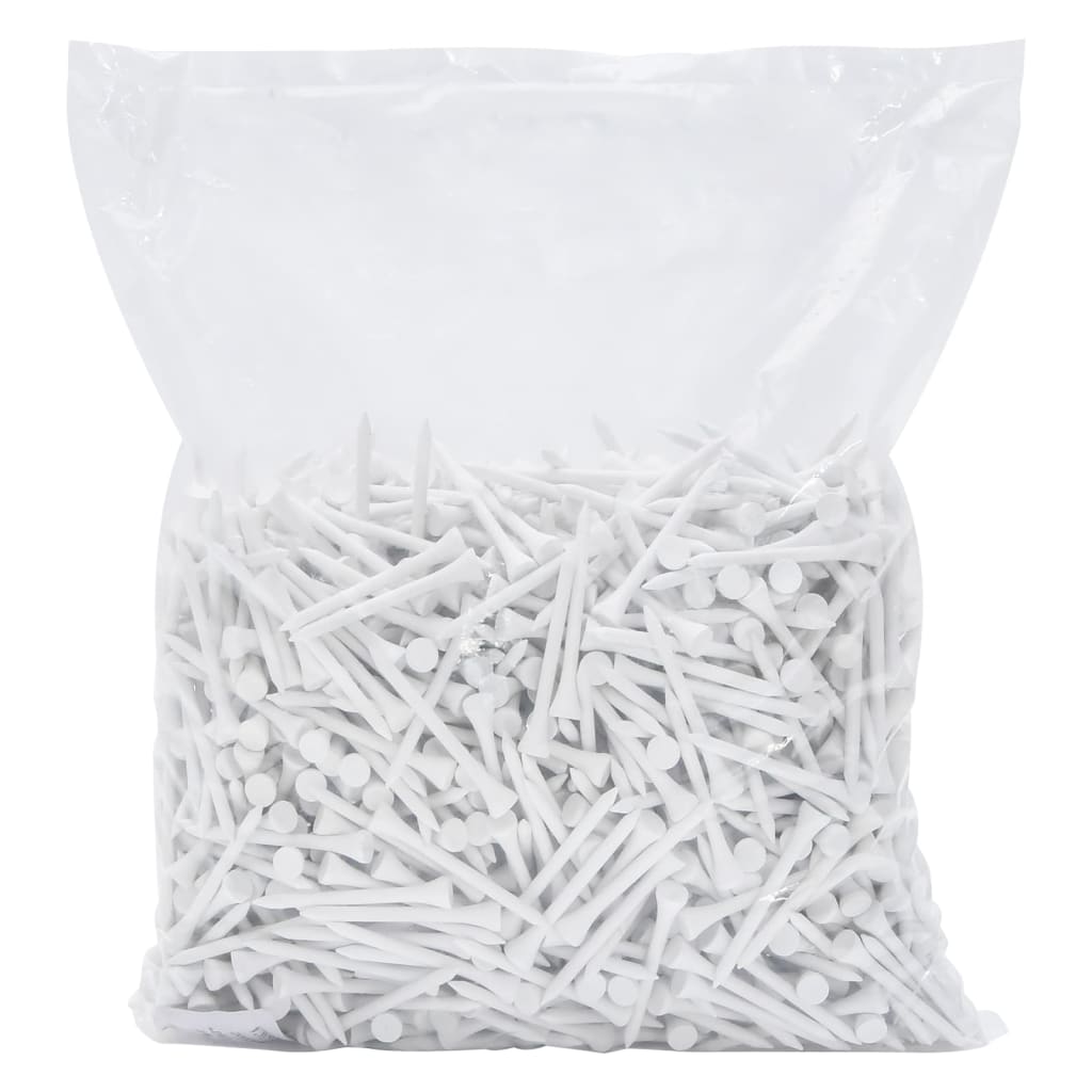 Golf Tees 1000 pcs. White 70 mm Bamboo