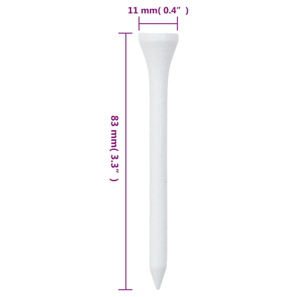 Golf-Tees 1000 Stk. Weiß 83 mm Bambus