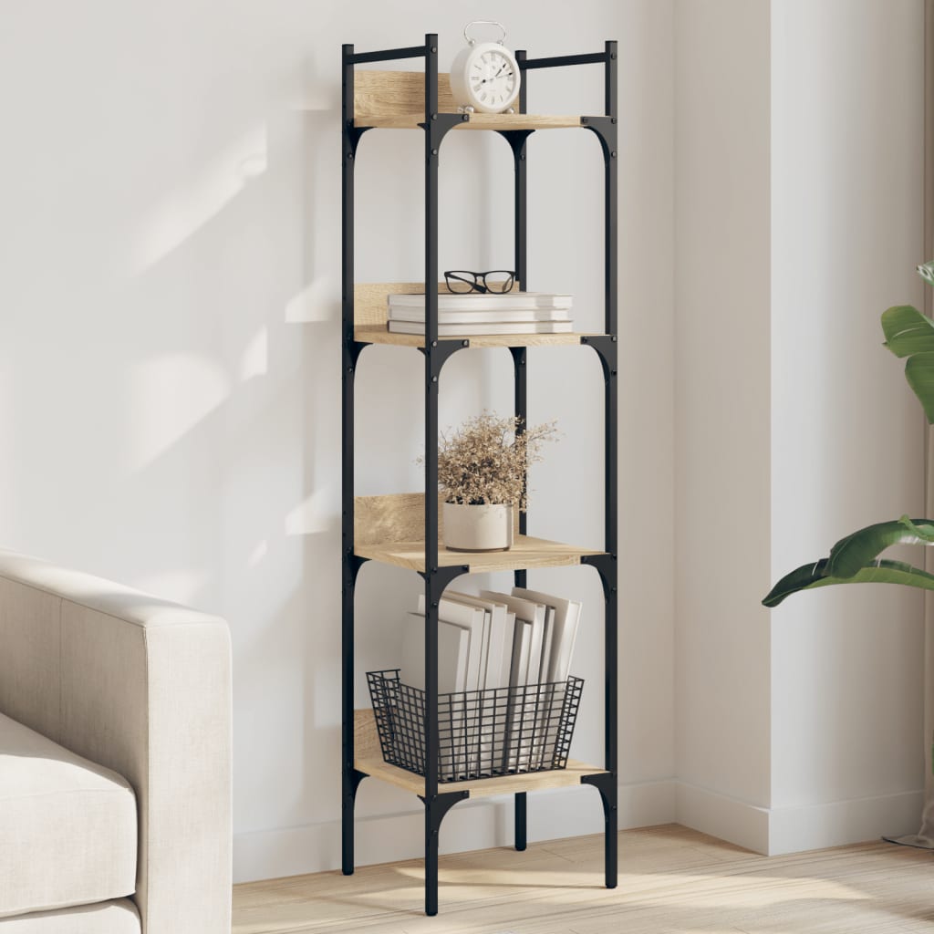 Bookcase 4 shelves Sonoma oak 35x30x138.5 cm wood material