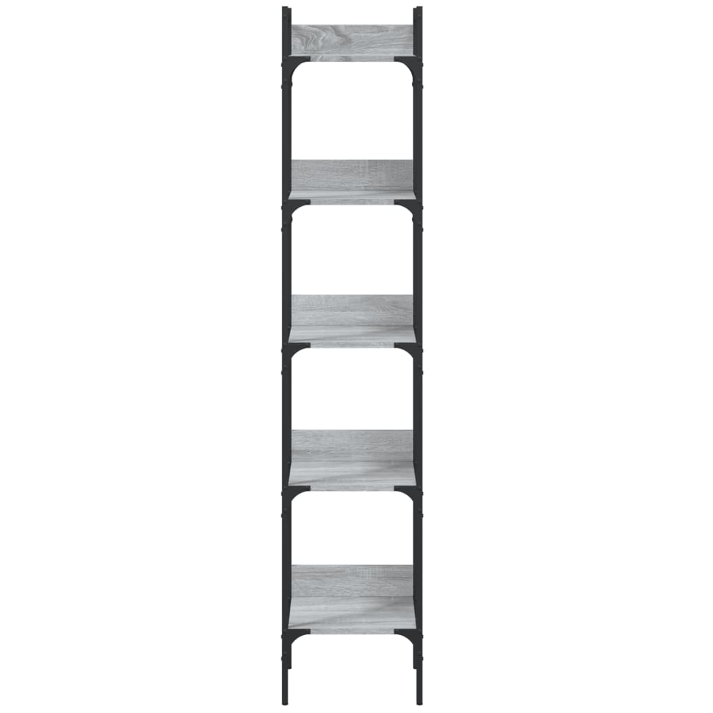 Bookcase 5 Shelves Grey Sonoma 35x30x174 cm Wood Material