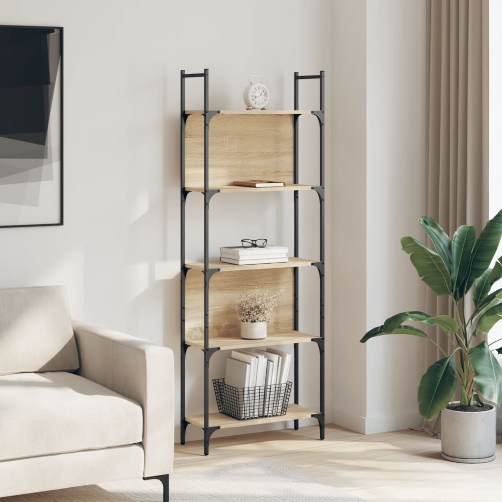 Bookcase 5 shelves Sonoma oak 60.5x24x166.5 cm wood material