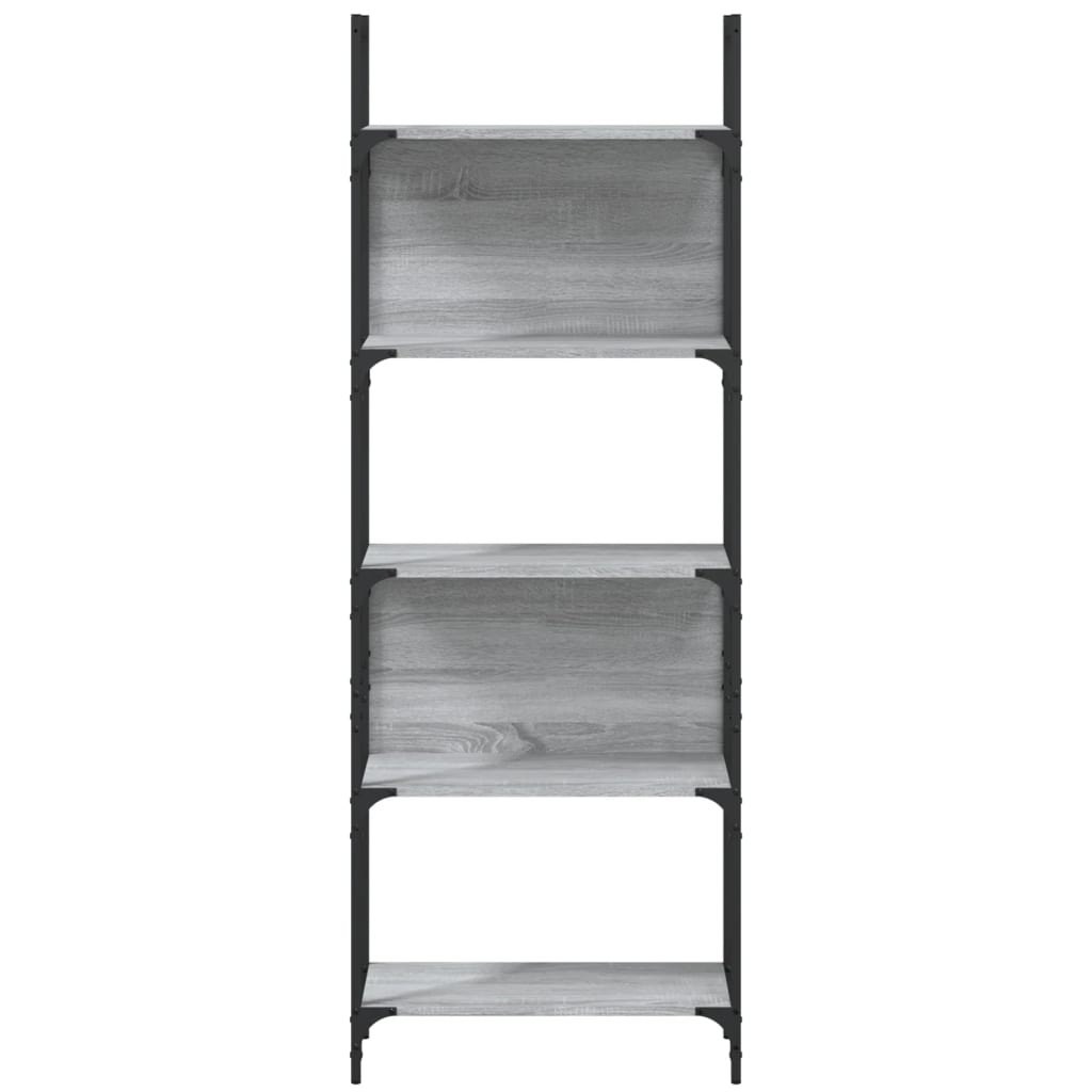 Bookcase 5 Shelves Grey Sonoma 60.5x24x166.5 cm Wood Material