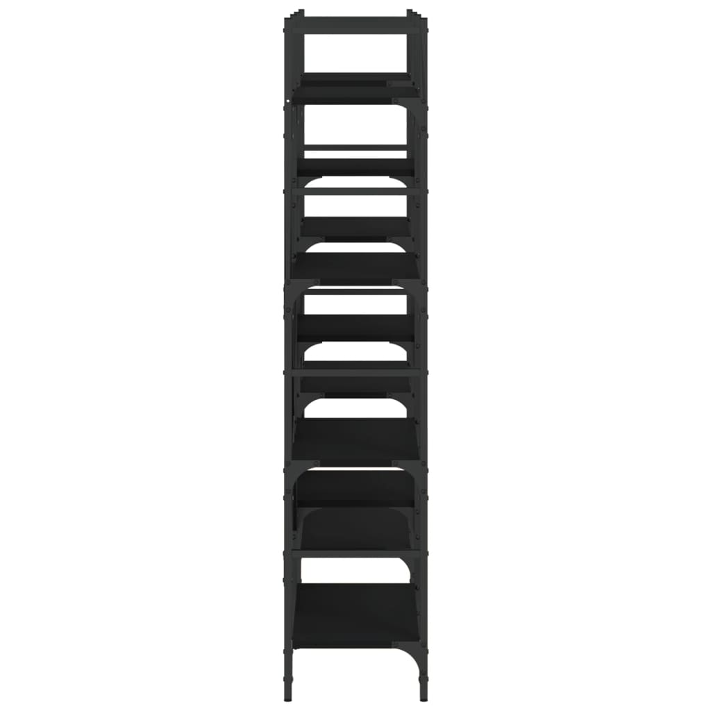 Bookshelf Black 160x28.5x136.5 cm Wood Material