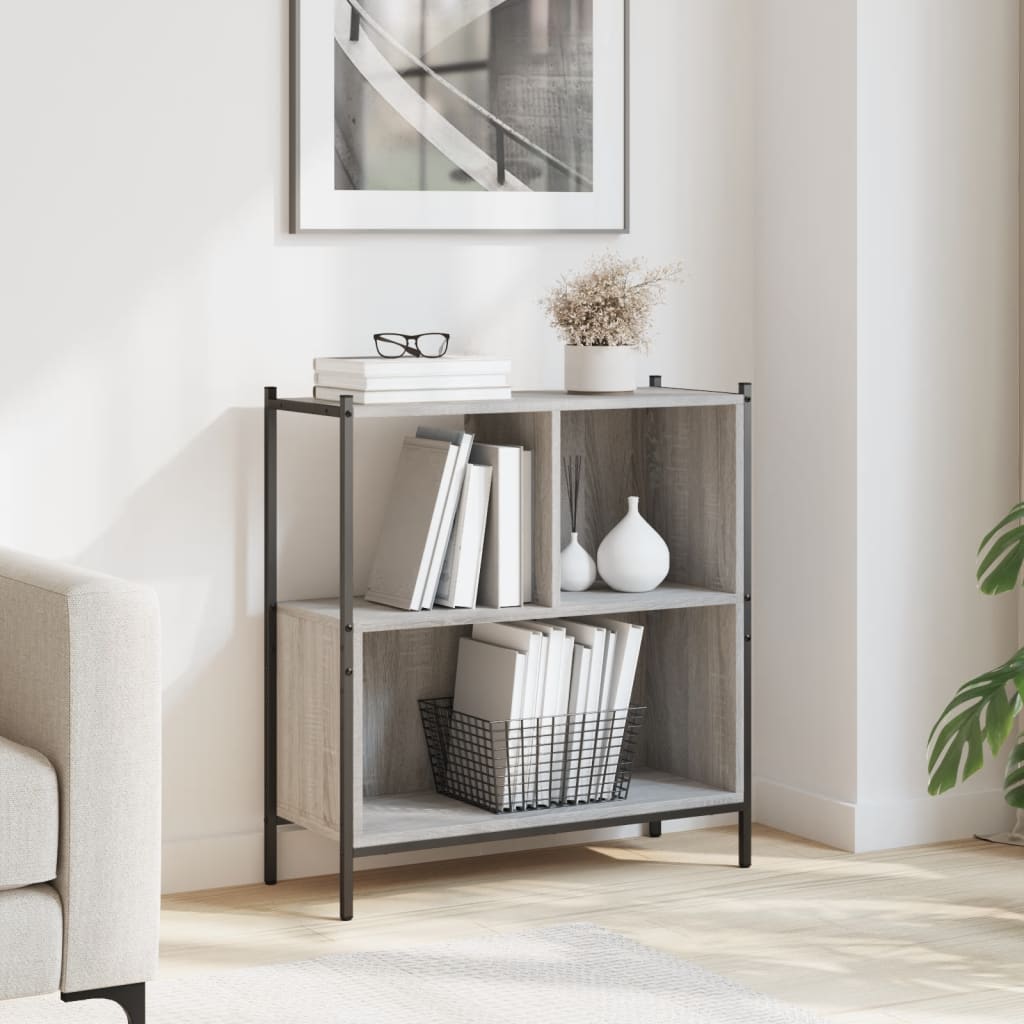 Bookshelf Gray Sonoma 72x28x77.5 cm Wood Material