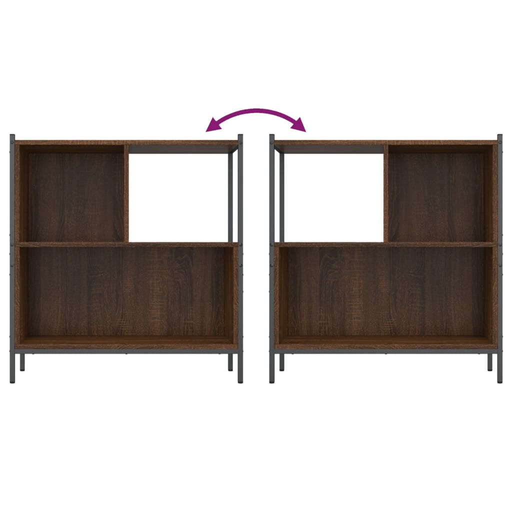 Bücherregal Braun Eichen-Optik 72x28x77,5 cm Holzwerkstoff