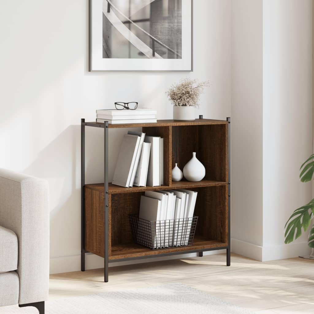 Bookshelf Brown Oak Look 72x28x77.5 cm Wood Material